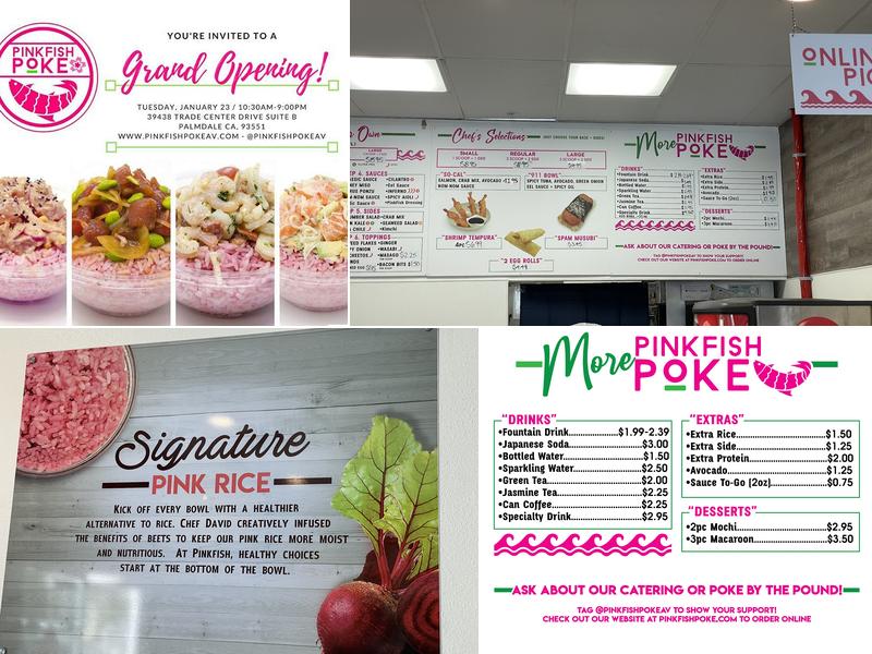 Pinkfish Poke Menu
