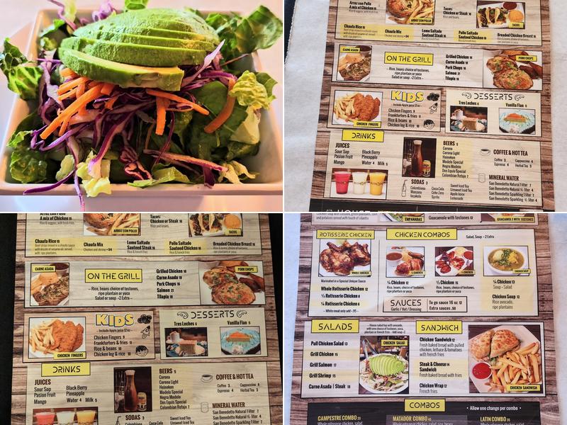 Pio Pio Blakeney Menu