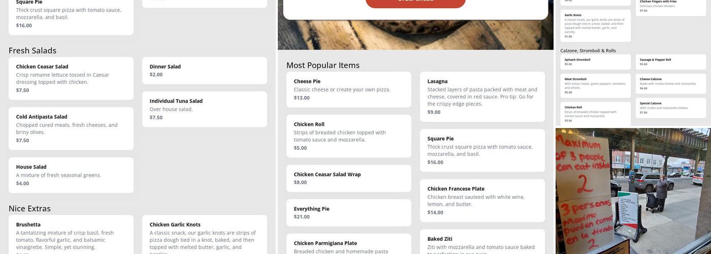 Pizza Central of Brooklyn Menu