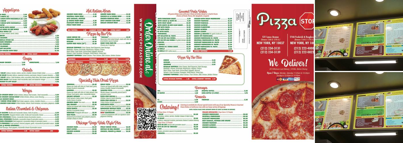 Pizza Stop Menu