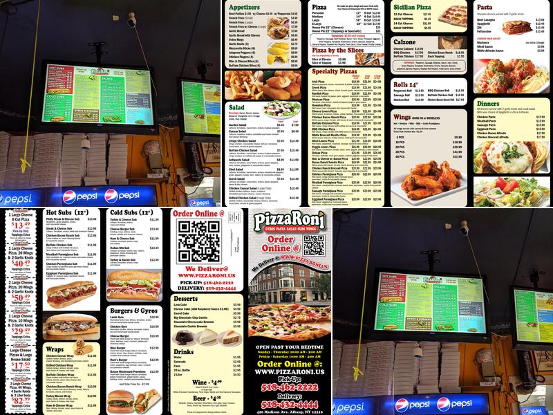PizzaRoni Menu