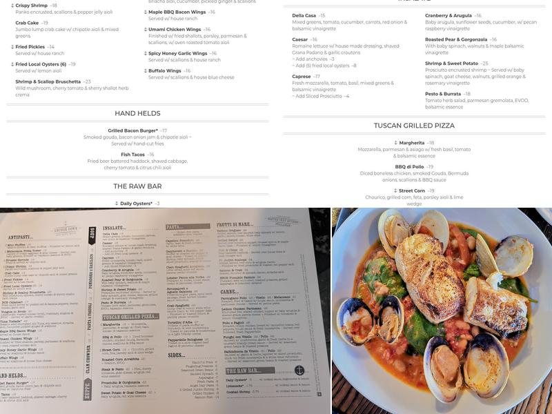 Pizzico Oyster Bar Menu