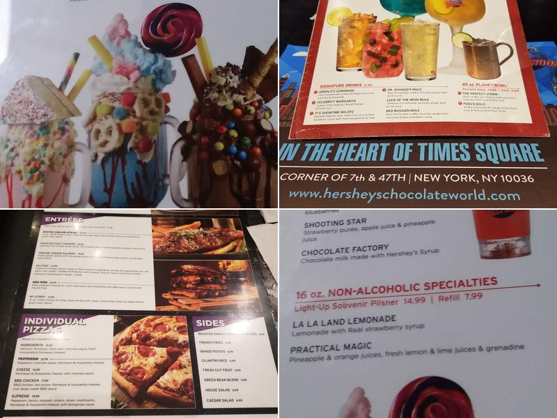 Planet Hollywood Menu