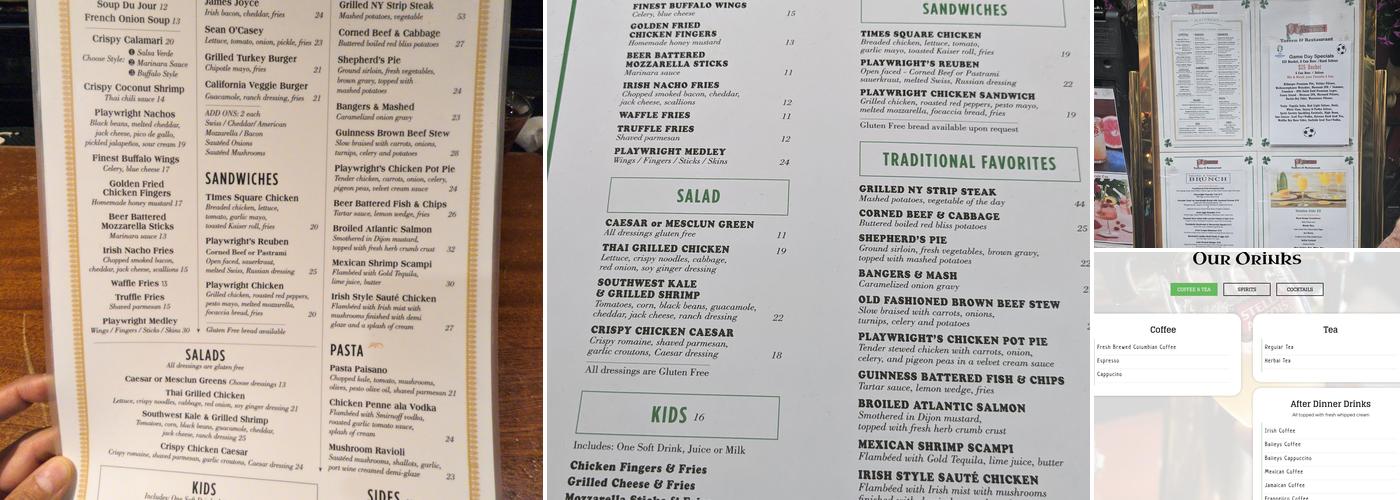 Playwright Menu