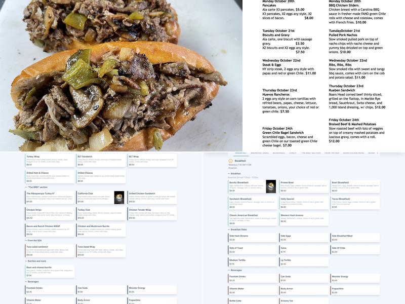 Desert Sky Café Menu