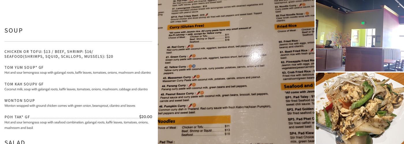 Ploy's Thai Food Menu