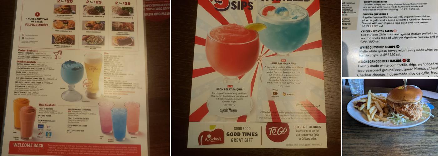 Applebee's Grill + Bar Menu
