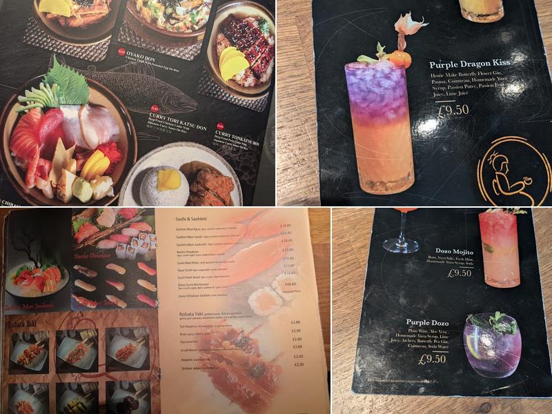 Dozo Soho Menu