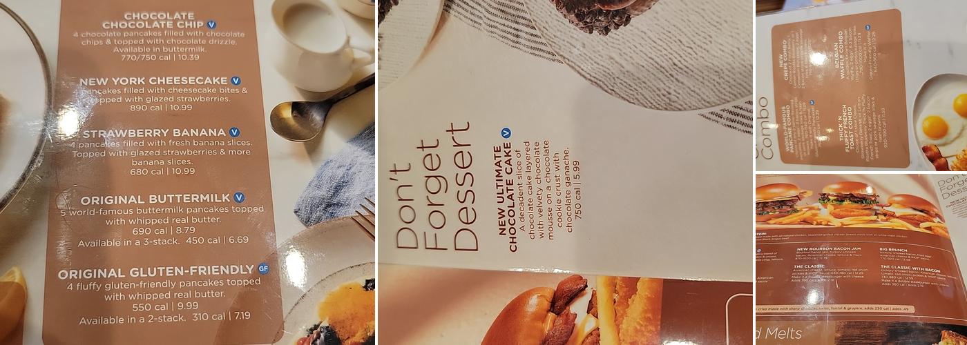 IHOP Menu