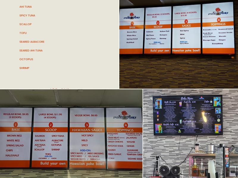 Poki Poki - Oceanside # 1 Menu