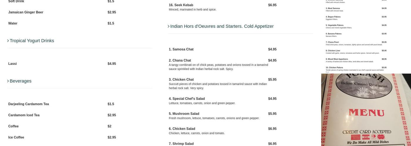 Polash Menu