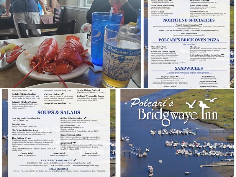 Polcari's Bridgwaye Inn Menu