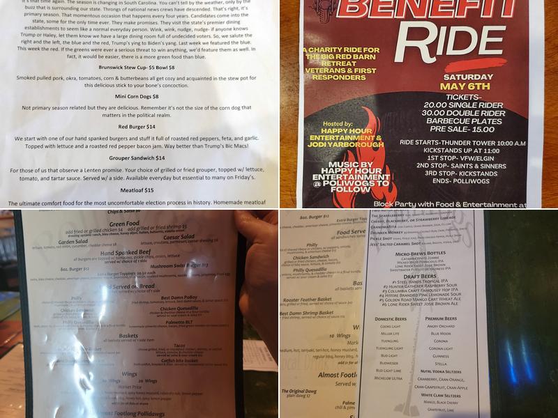 The Polliwogs Menu
