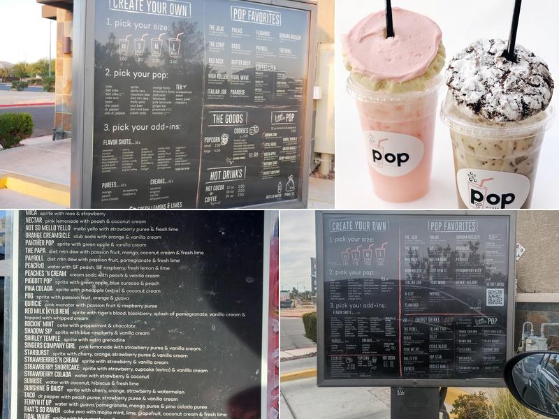 Pop Drinks Menu