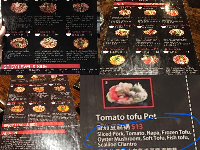 Pop Pot Menu