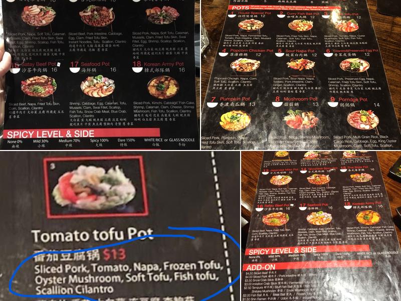 Pop Pot Menu