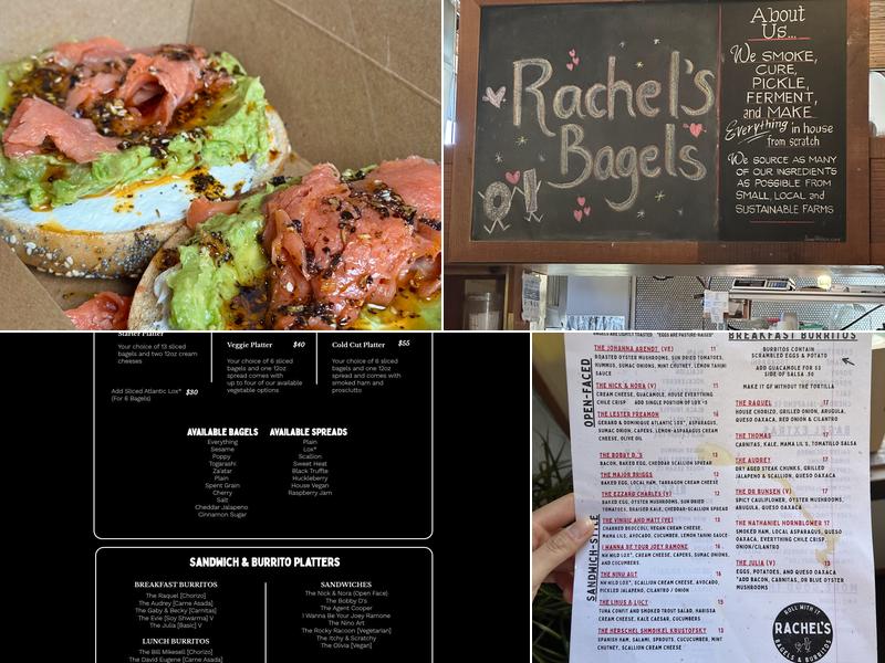 Rachel's Bagels & Burritos Menu