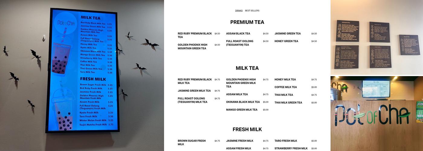 Pot of Cha Menu