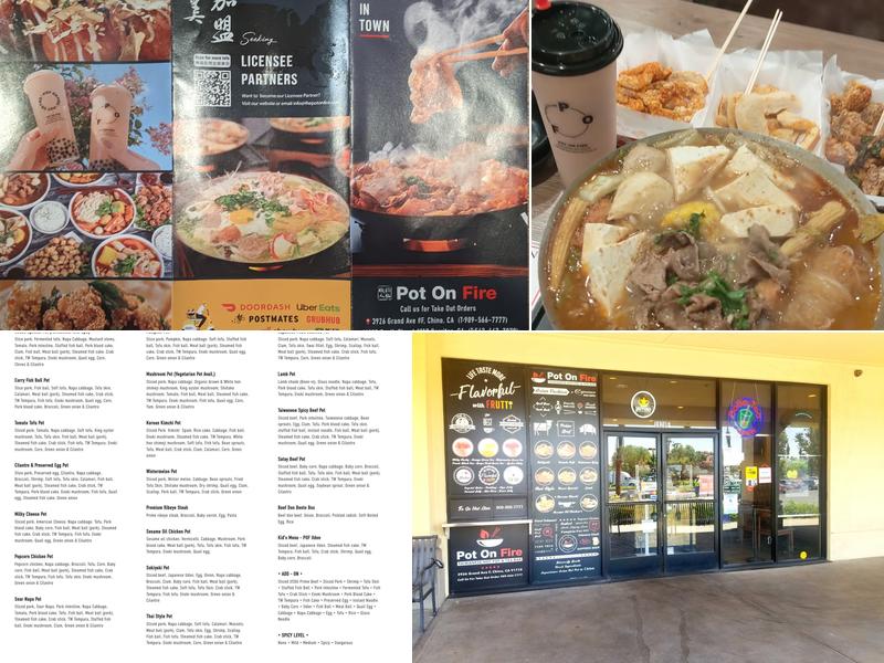 Pot on Fire & Tea Bar Menu