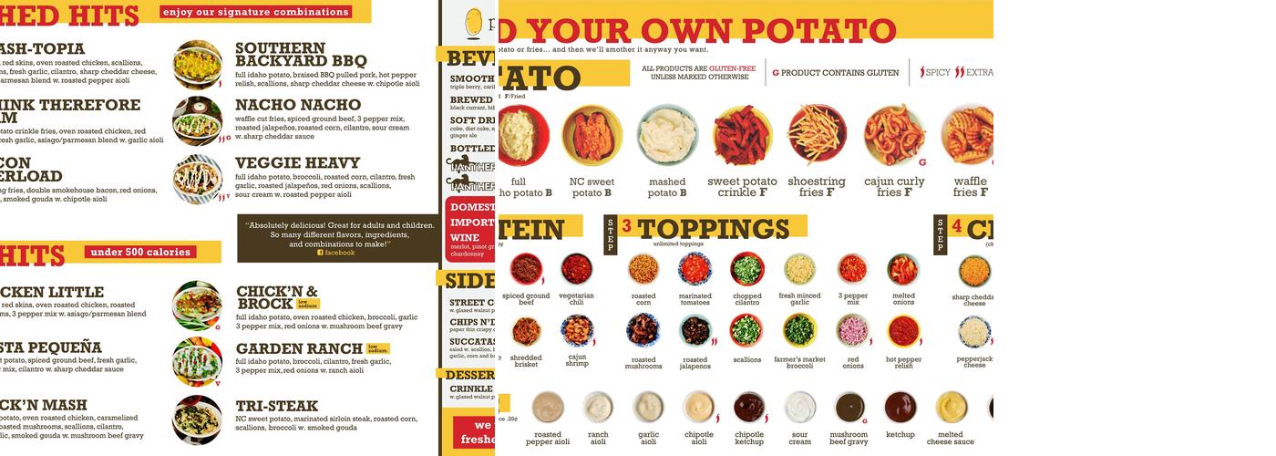Potatopia Menu