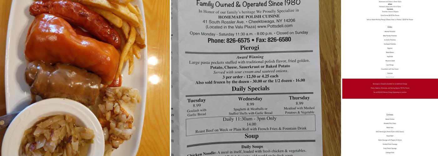 Potts Deli & Grille Menu