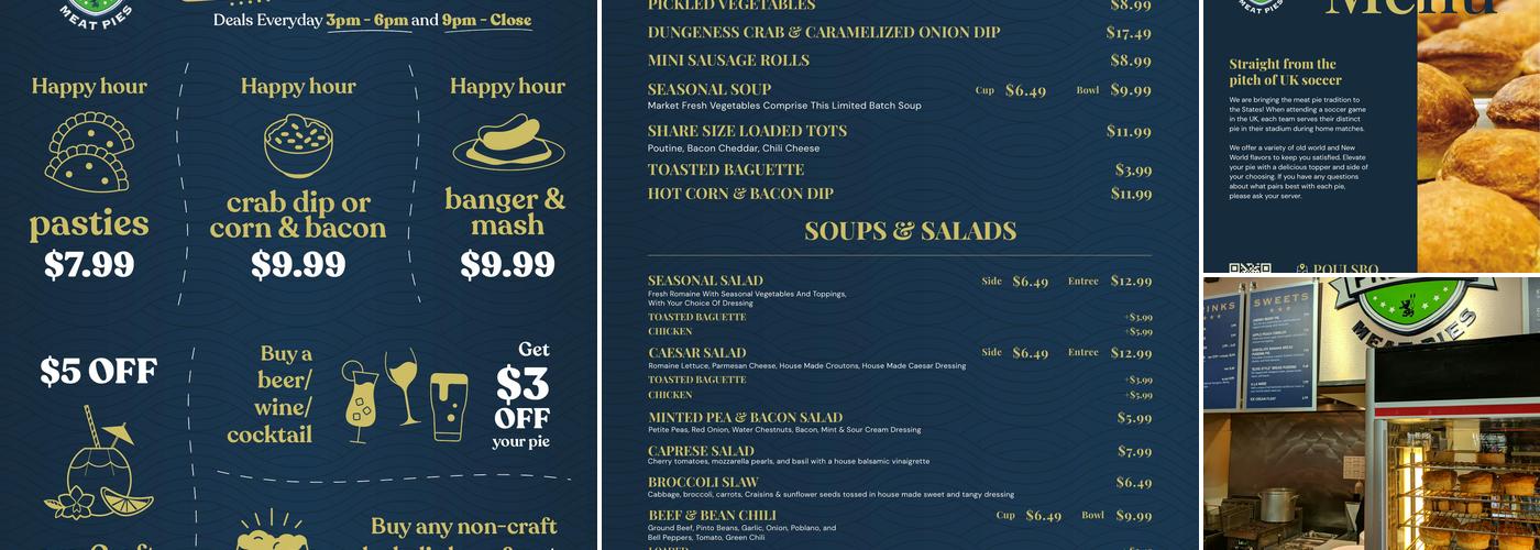 Premier Meat Pies Menu
