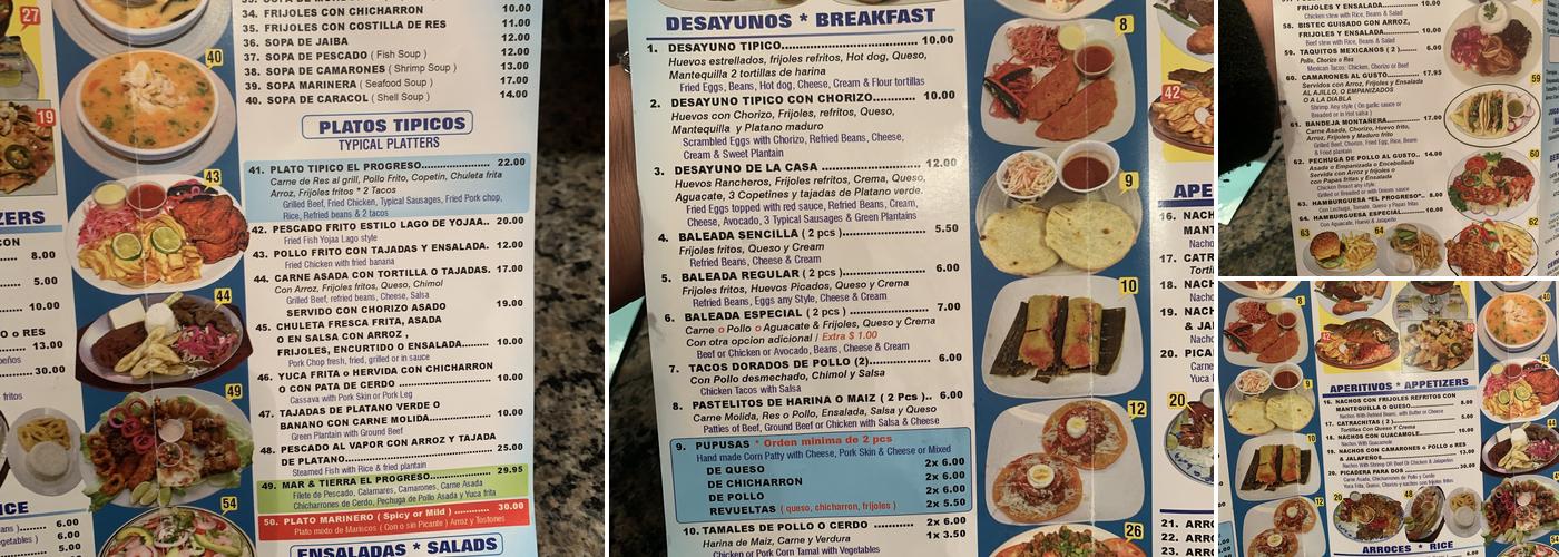 Progreso Menu