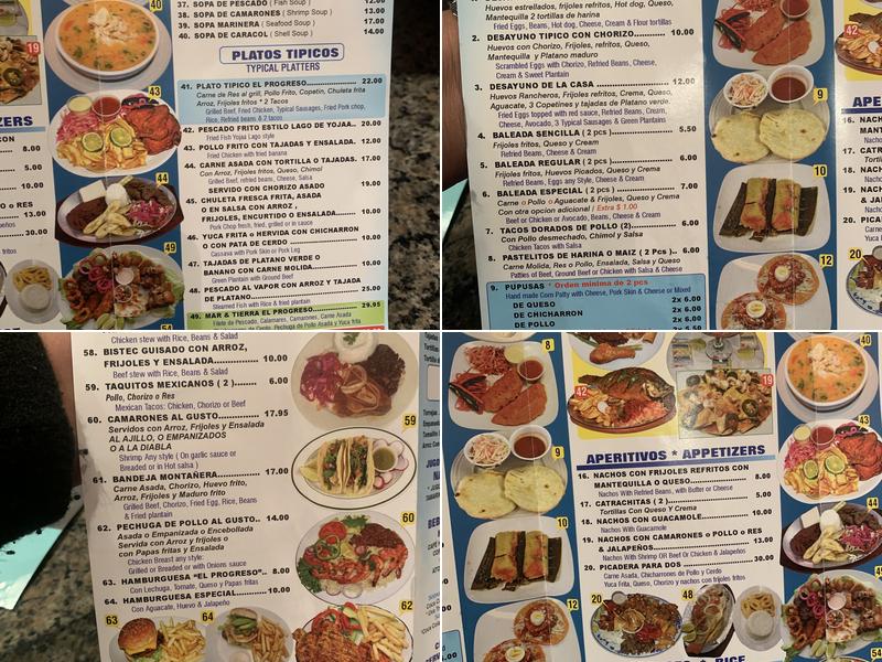 Progreso Menu