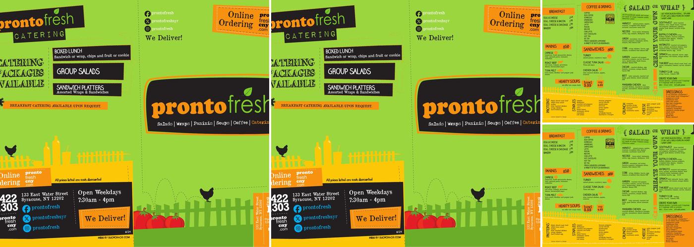 Prontofresh Menu