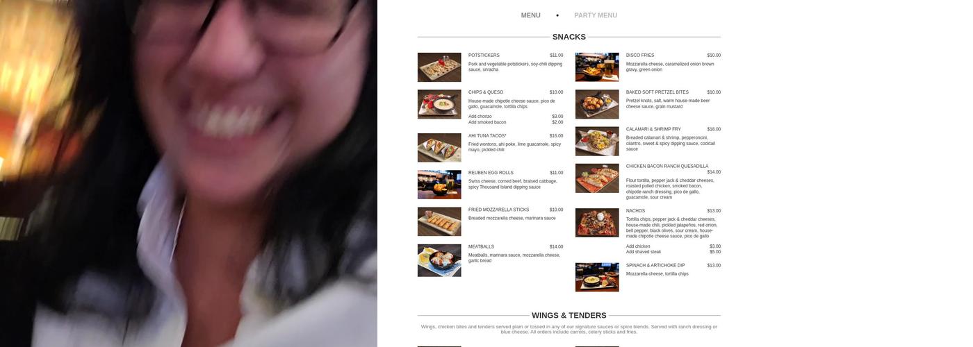 Pt's Pub Menu