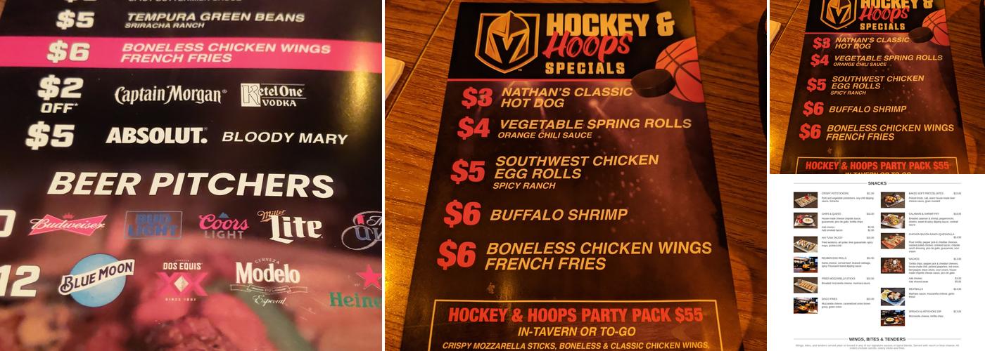 Pt's Pub Menu