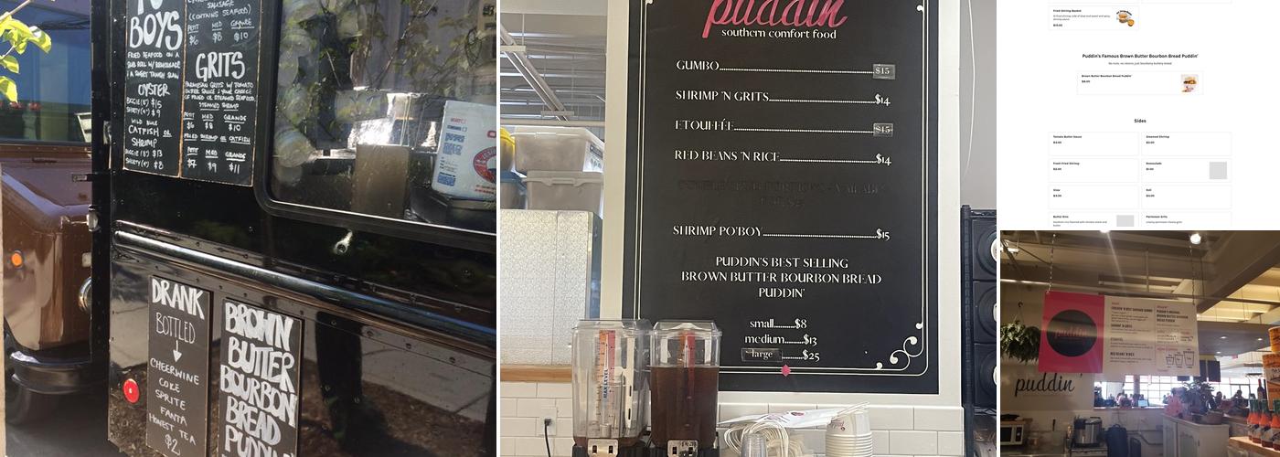 Puddin' Menu