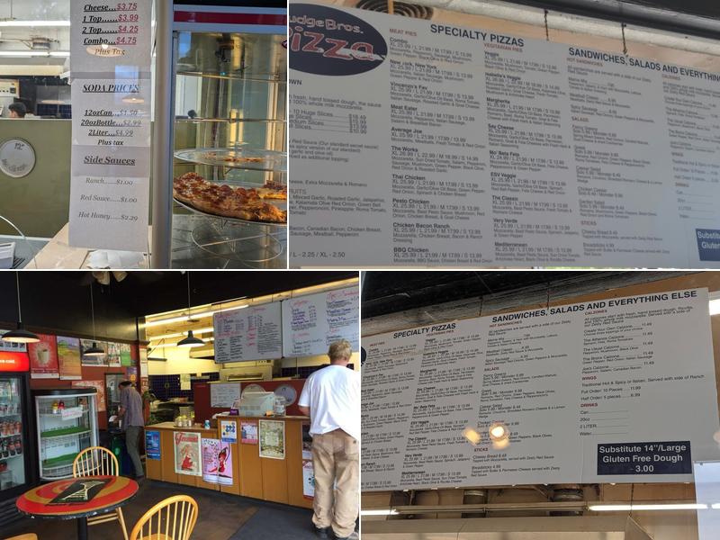 Pudge Brothers Pizza Menu