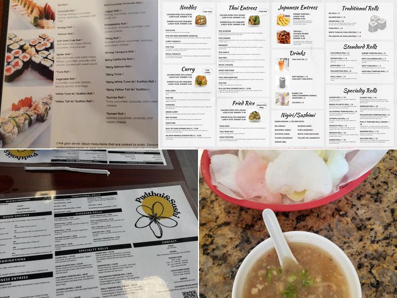 Pudthai & Sushi Menu