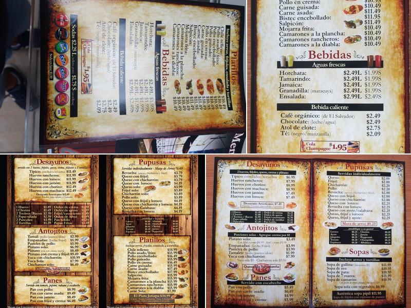 Pupuseria Jutiapa Menu