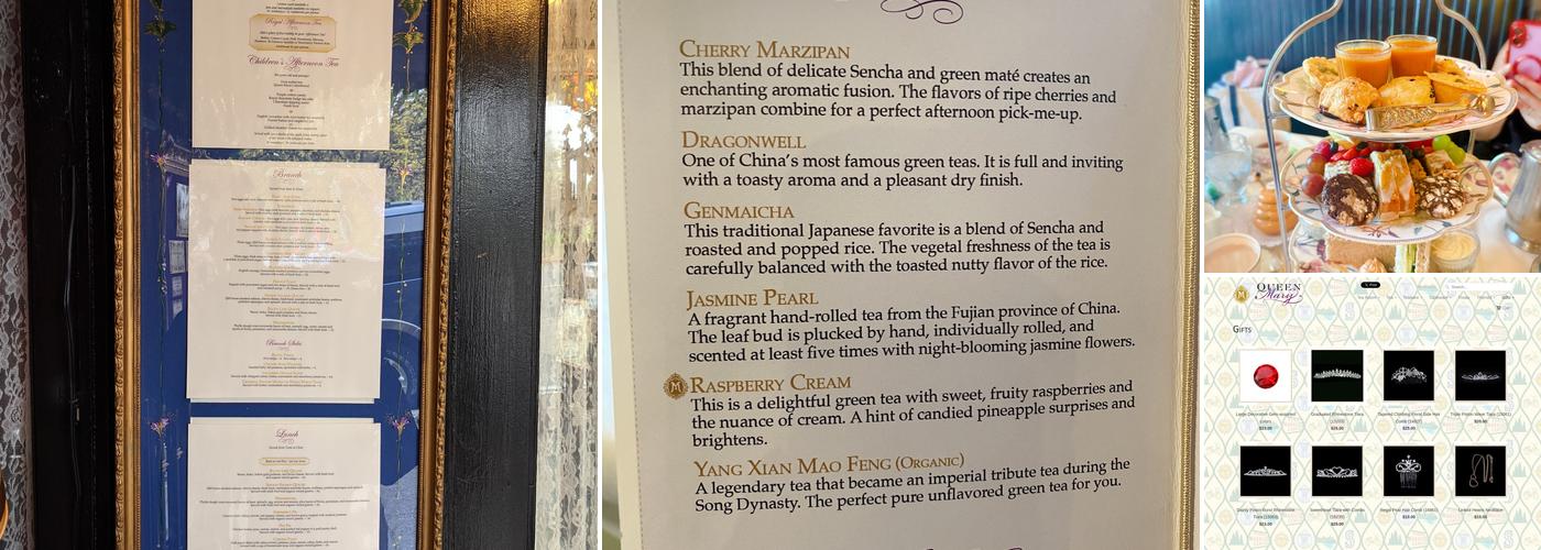 Queen Mary Tea Room Menu