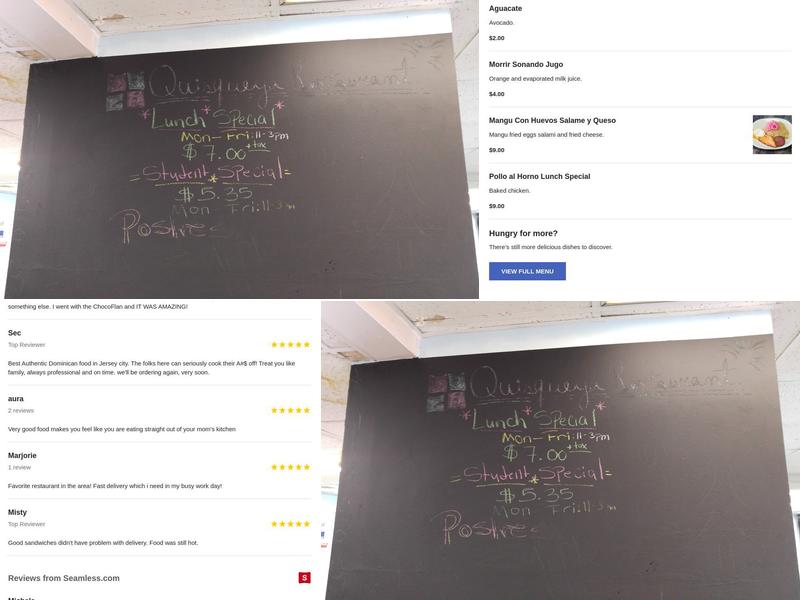 Quisqueya Restaurant Menu