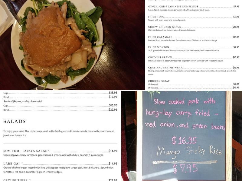 Racha Noodles & Thai Cuisine Redmond Menu