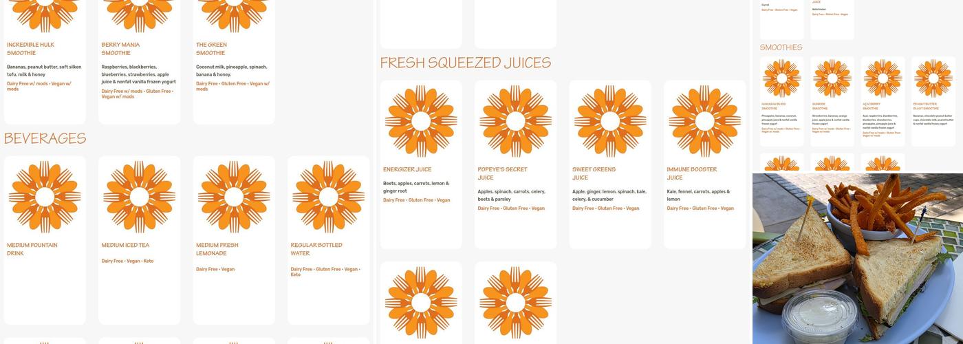 Rachel's Kitchen Menu