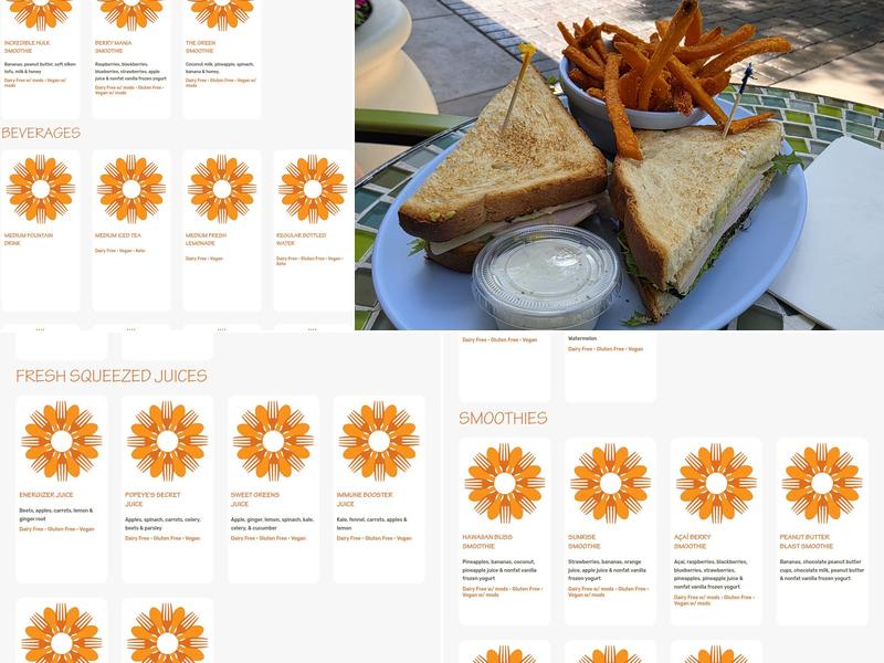 Rachel's Kitchen Menu