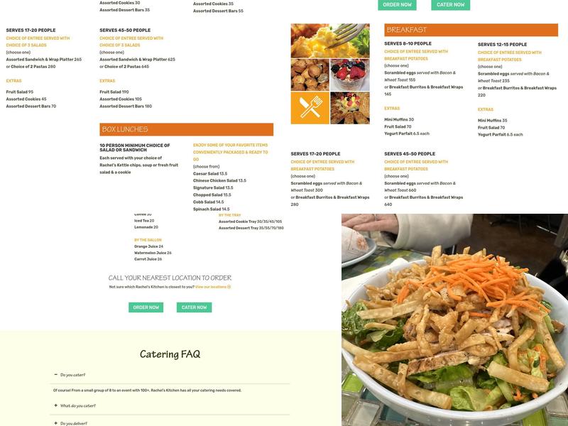 Rachel's Kitchen Menu