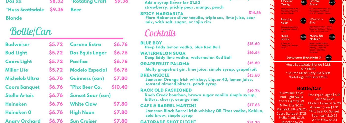Rack Scottsdale Menu