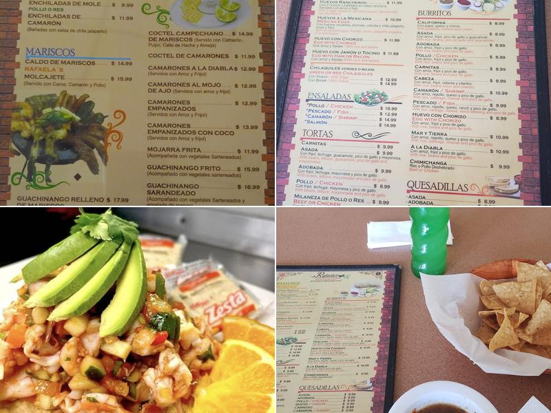 Rafaela's Restaurant Menu