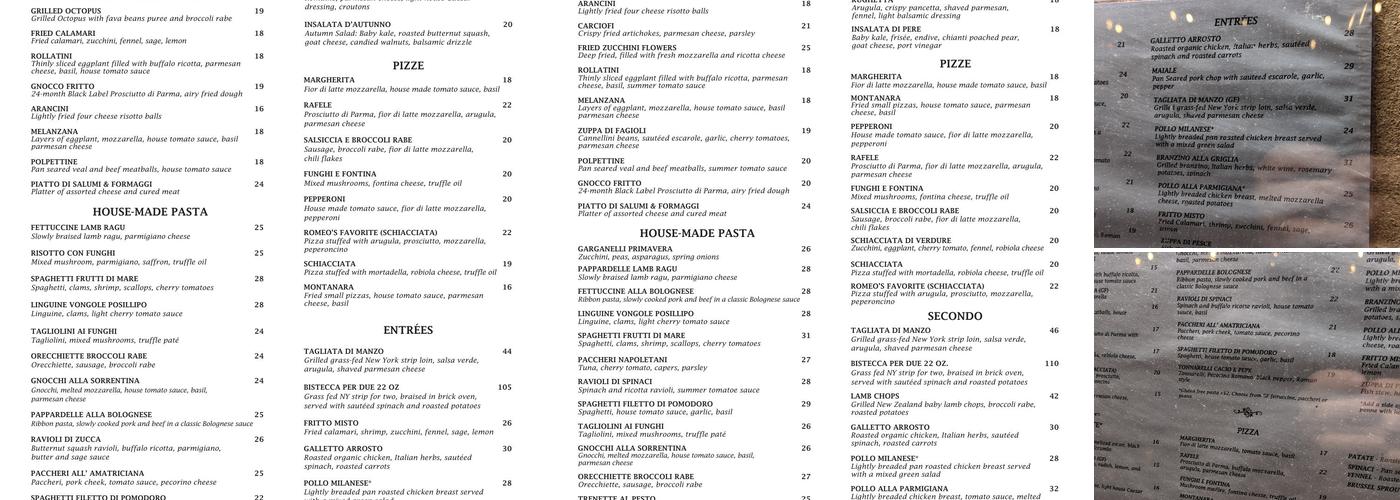 Rafele Menu
