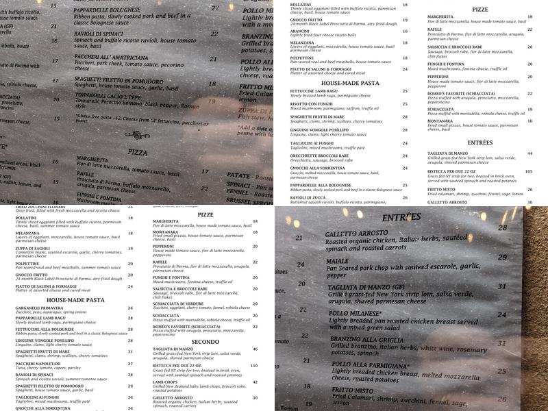 Rafele Menu