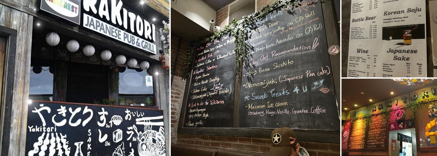 RAKITORI Japanese Pub&Grill Menu