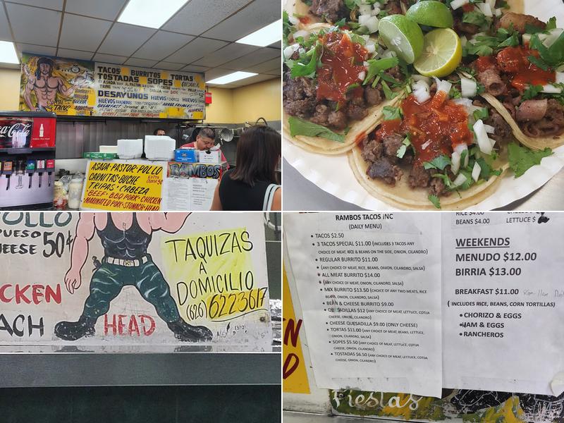 Rambos Tacos Menu
