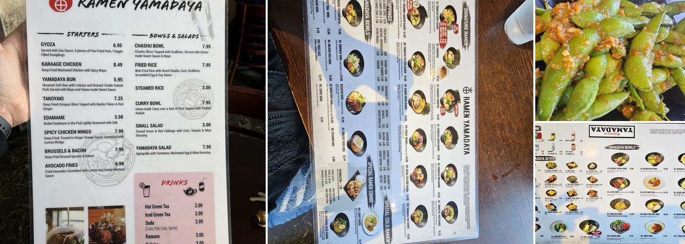 Ramen Yamadaya Menu