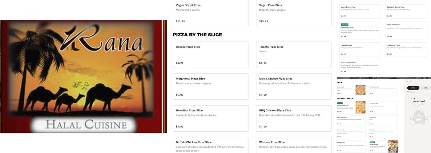 Rana Halal Cuisine Menu