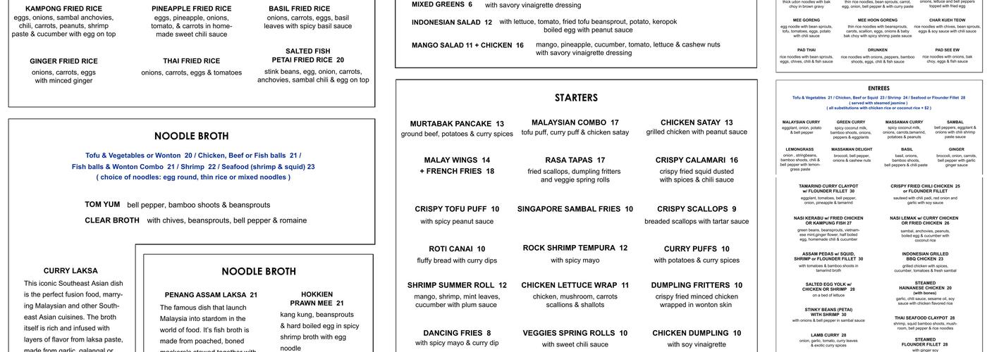 Rasa Menu